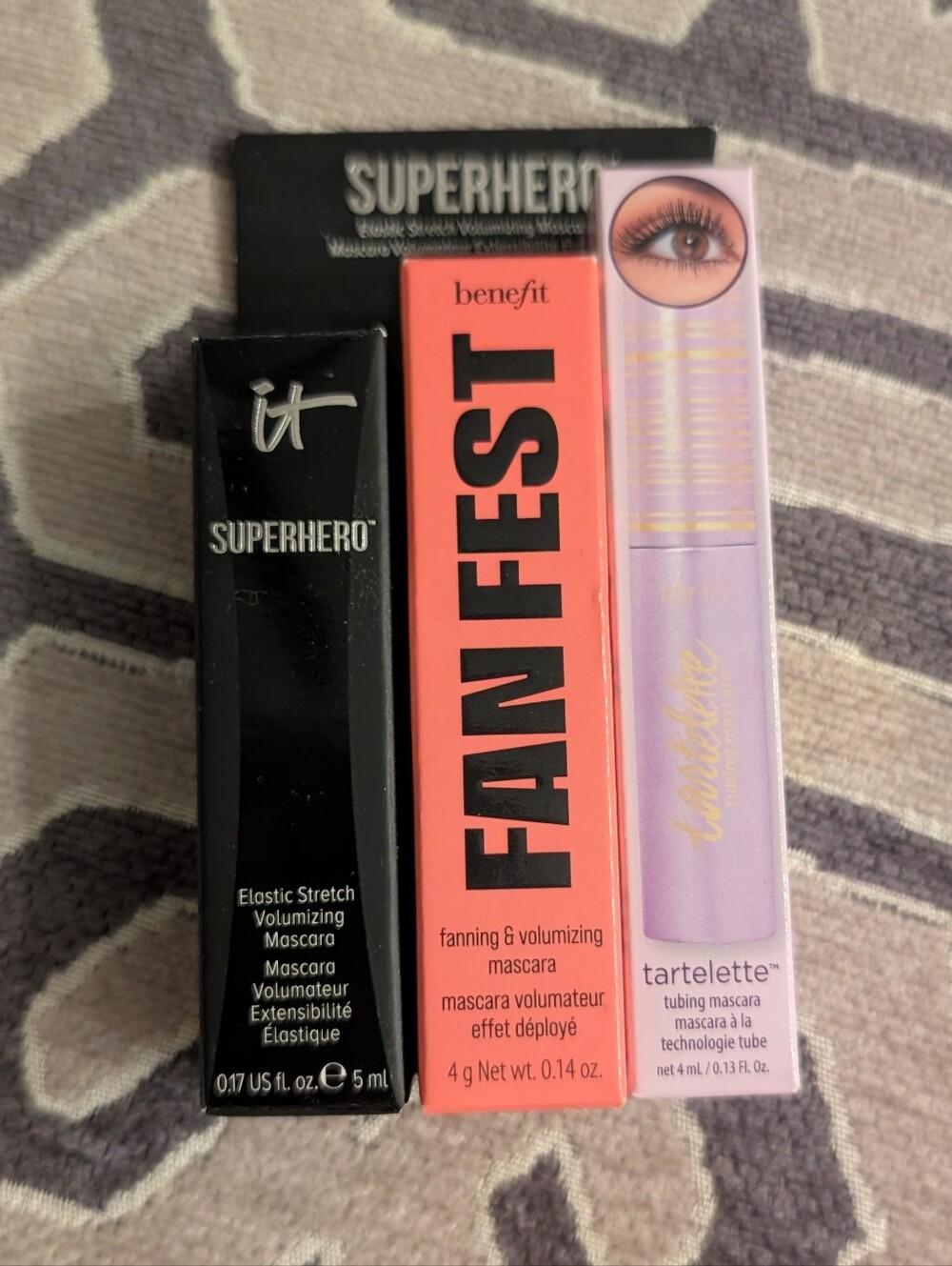 NIB Mascara Sampler Trio: Benefit, Tarte & It Cosmetics